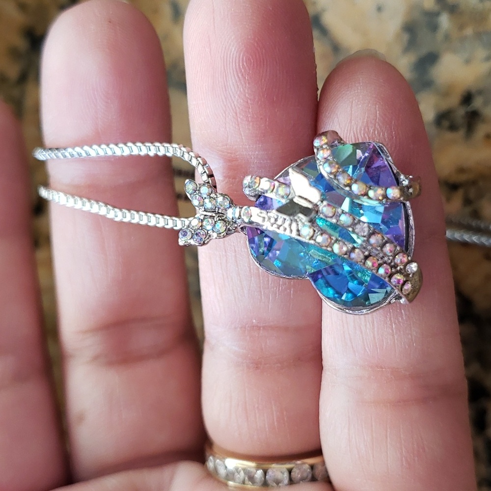 Crystal Heart Pendant Necklace - Picture 8 of 8